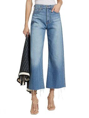 Veronica Beard Taylor Cropped Wide Leg Jean Size 28